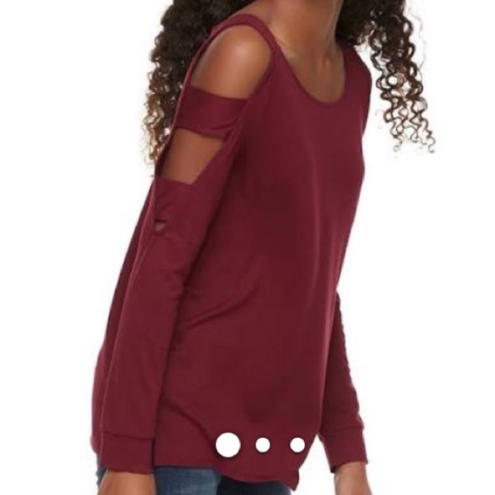 Ladder sleeve sweater